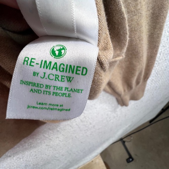 J. Crew Tan Cotton Crewneck Long Sleeve Sweater Men's Size L - Picture 16 of 16